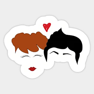 Lucy & Desi Sticker